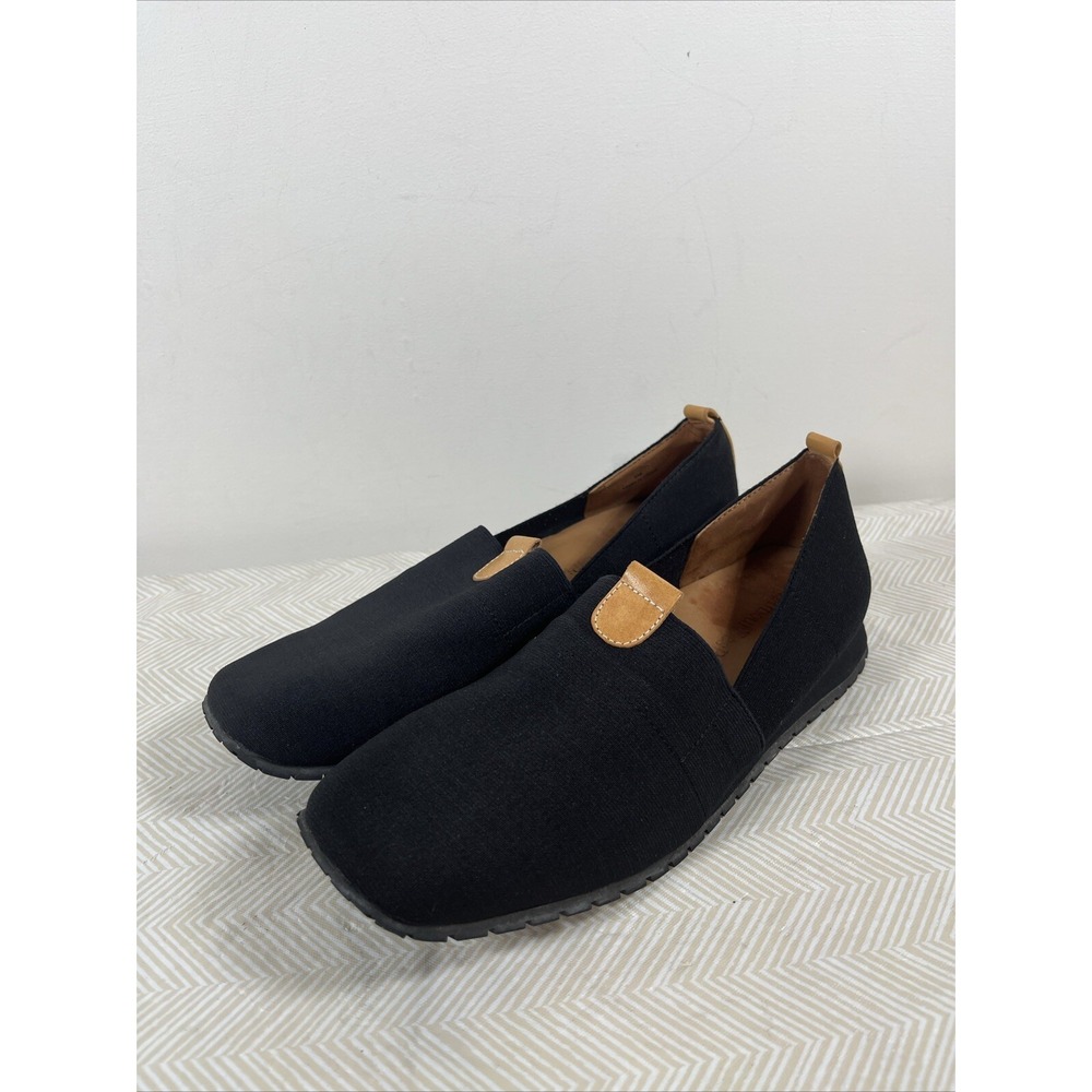 L'amour Des Pieds Tumai Women's Black Stretchy Slip On  Flat Shoes 6.5 M Stylish